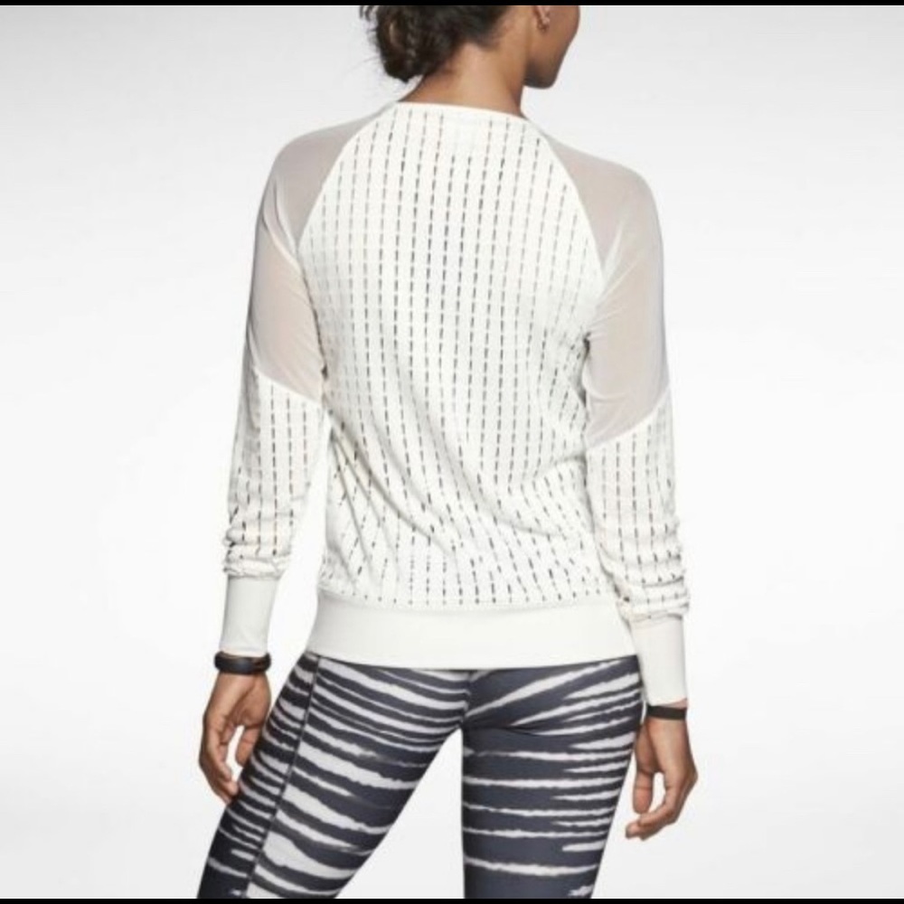 Nike Women’s Dri-Fit White Yoga / Tennis Pullover Sweatshirt - Picture 2 of 7